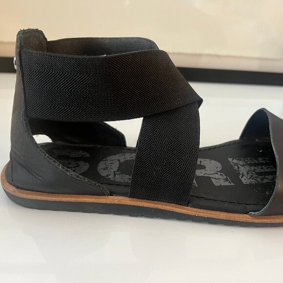 Sorel Ella Sandals black size 7 - Picture 4 of 5